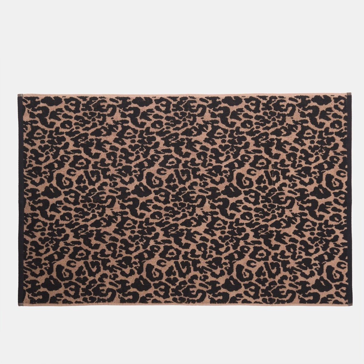 100% Cotton Jacquard Leopard Towel - Natural Towels
