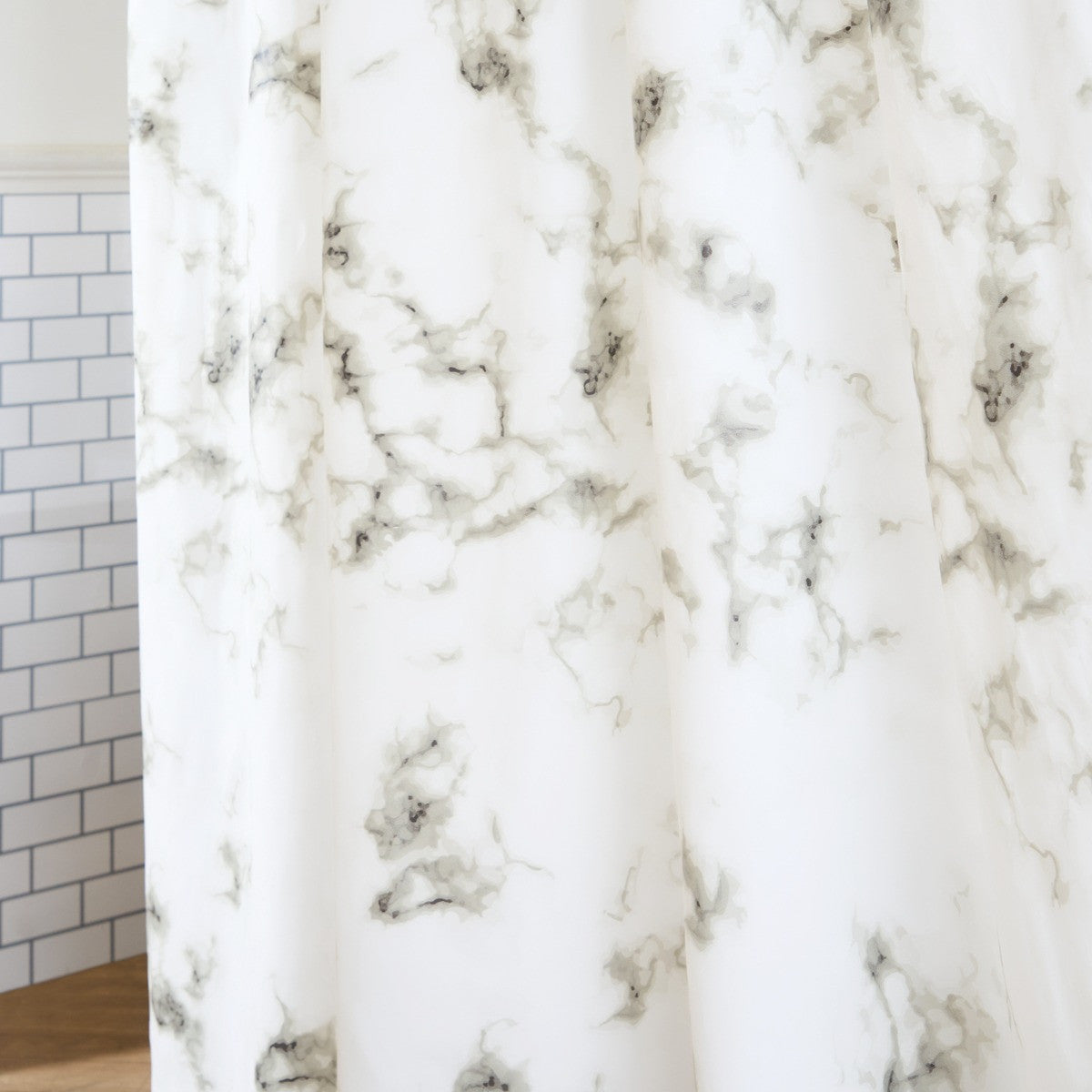 Marble Shower Curtain - Grey/White
