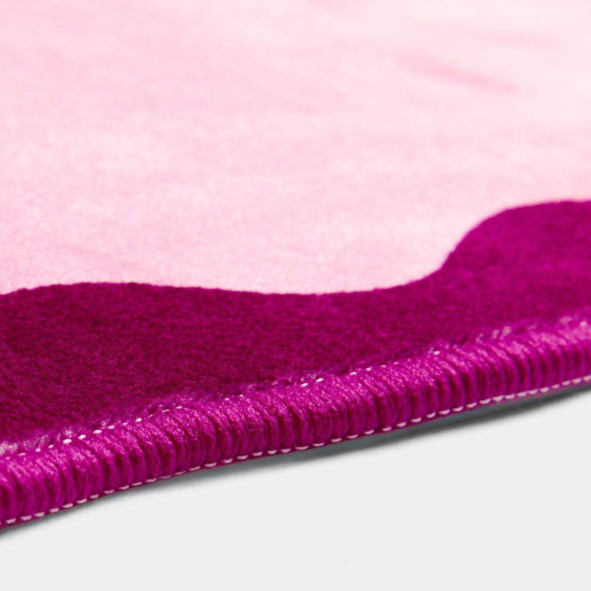Bow Print Velvet Bath Mat - Burgundy/Pink