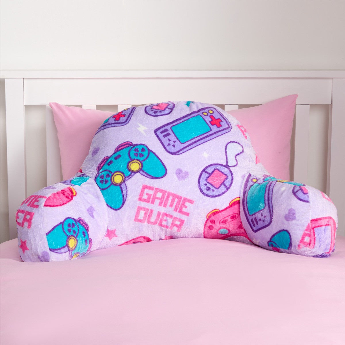 Kids Gaming Fleece Cuddle Cushion - Lilac - Truly Yours