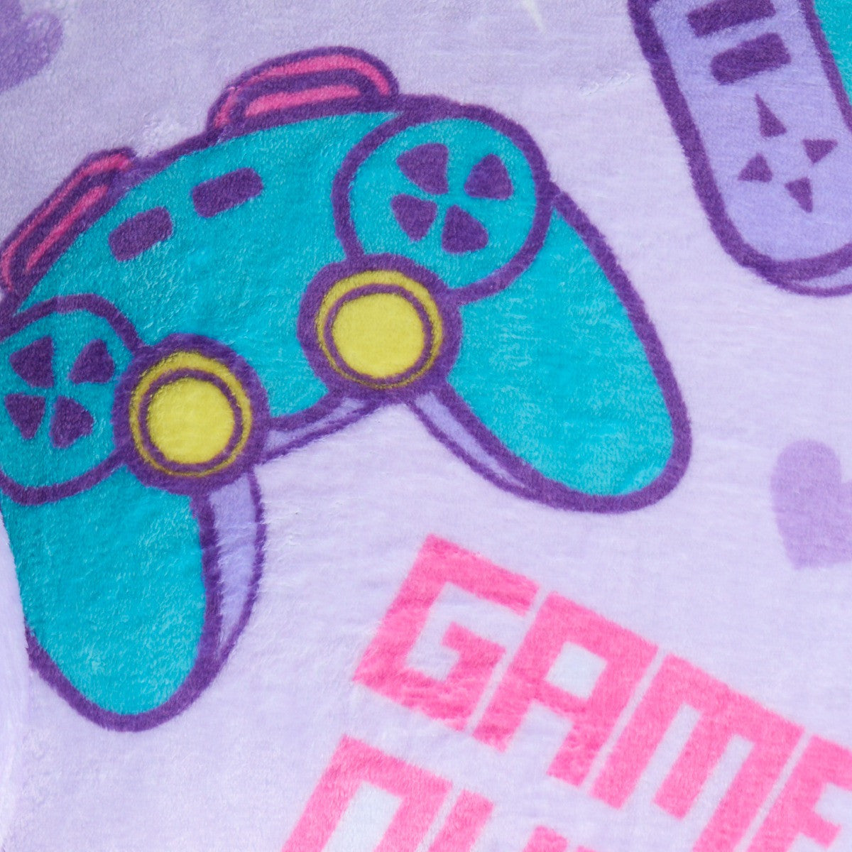 Kids Gaming Fleece Cuddle Cushion - Lilac - Truly Yours