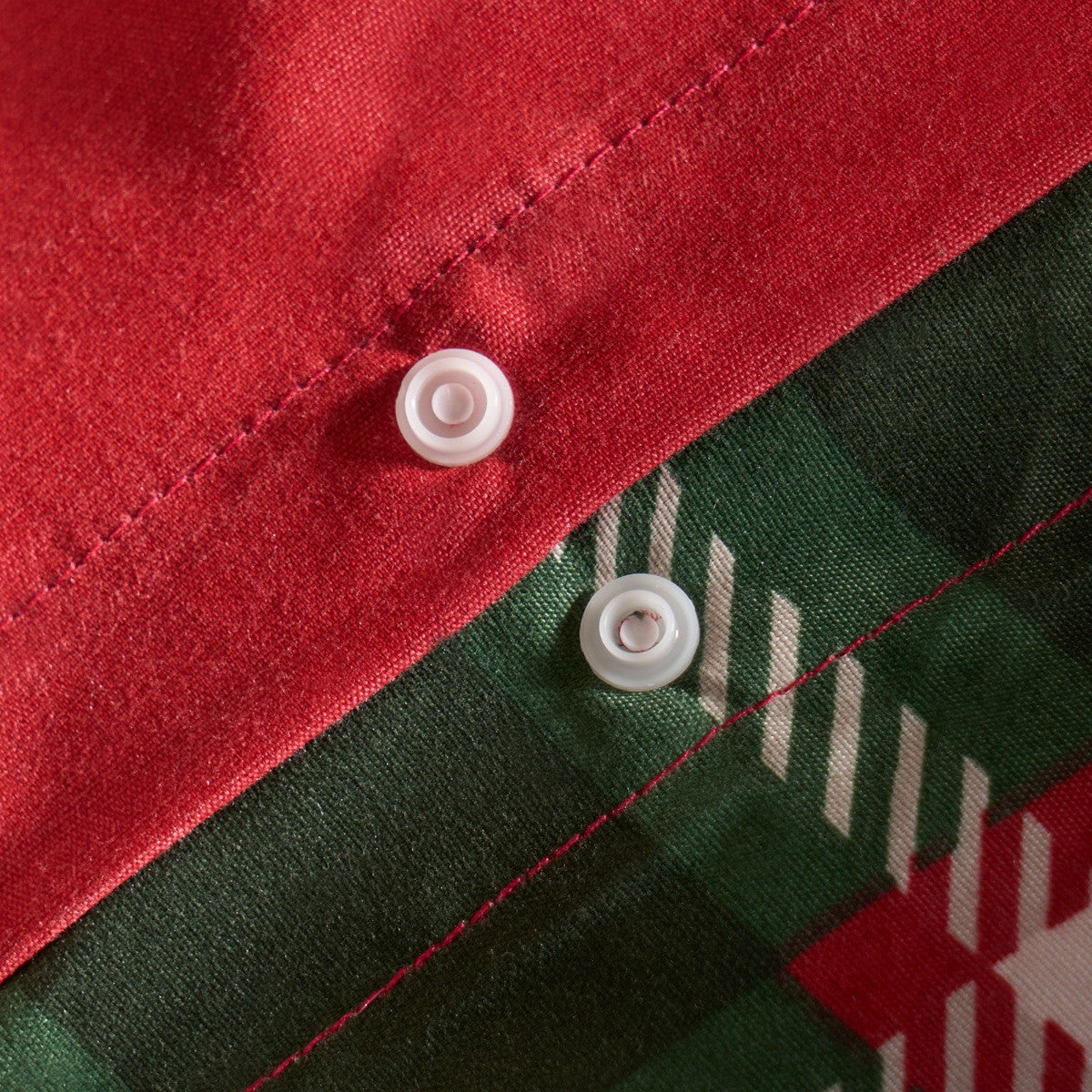Traditional Christmas Check Duvet Set - Red/Green
