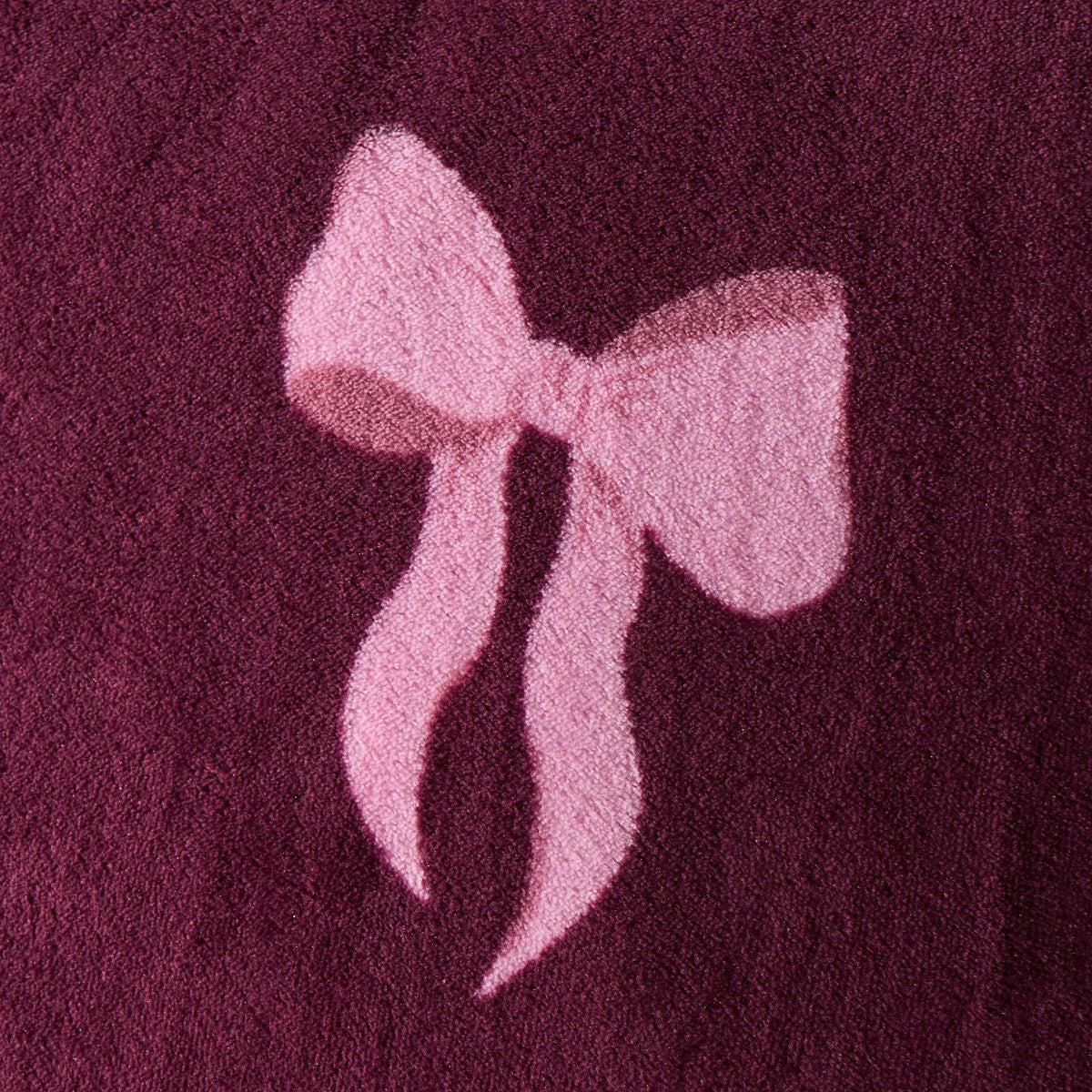 Bow Print Cuddle Cushion - Burgundy - Truly Yours