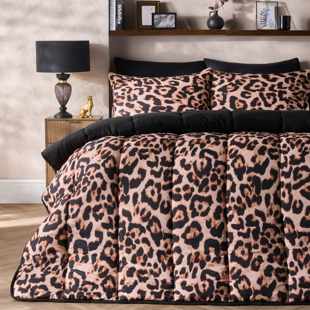 Leopard Print Coverless 10.5 Tog Duvet Set - Natural - Truly Yours
