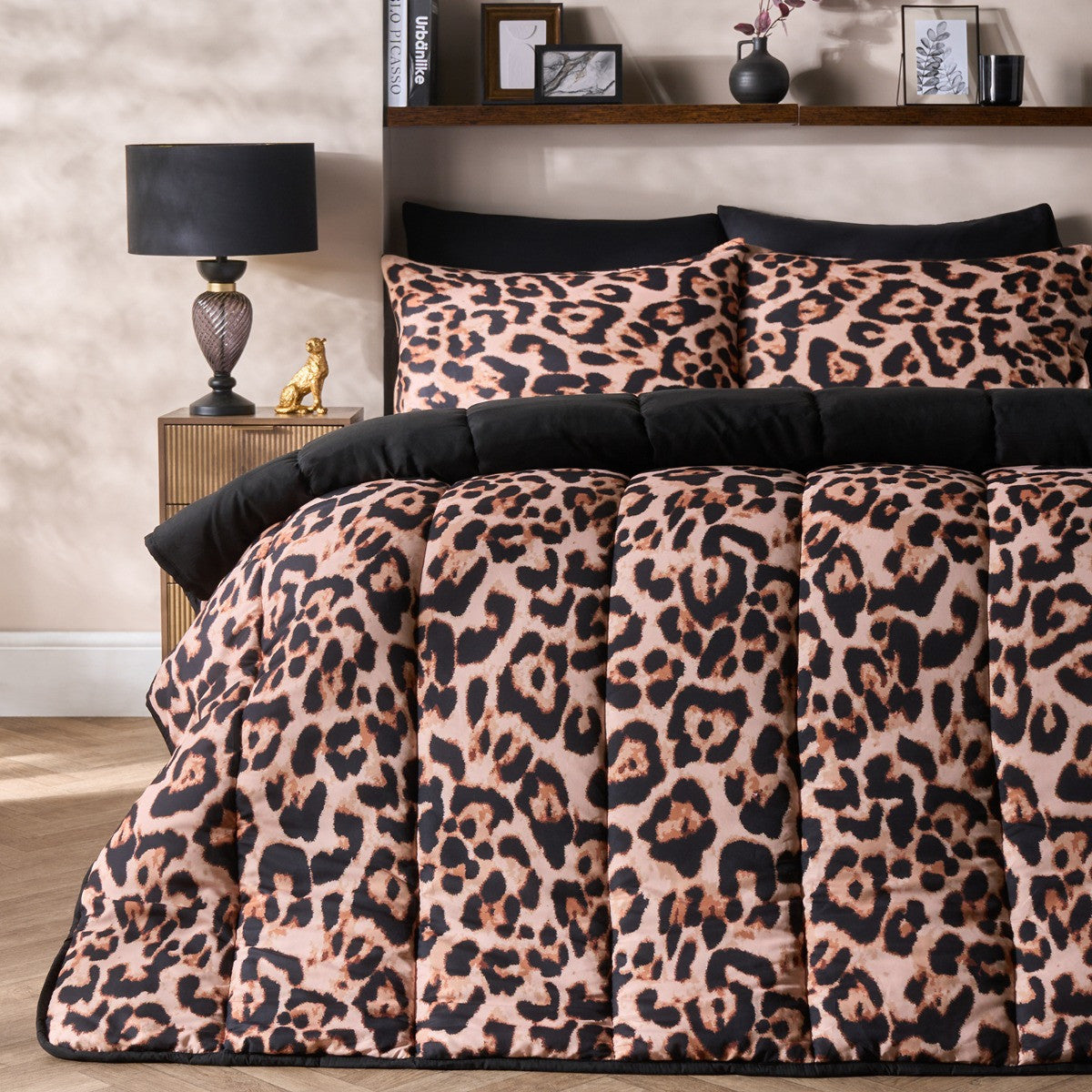 Leopard Print Coverless 10.5 Tog Duvet Set - Natural - Truly Yours