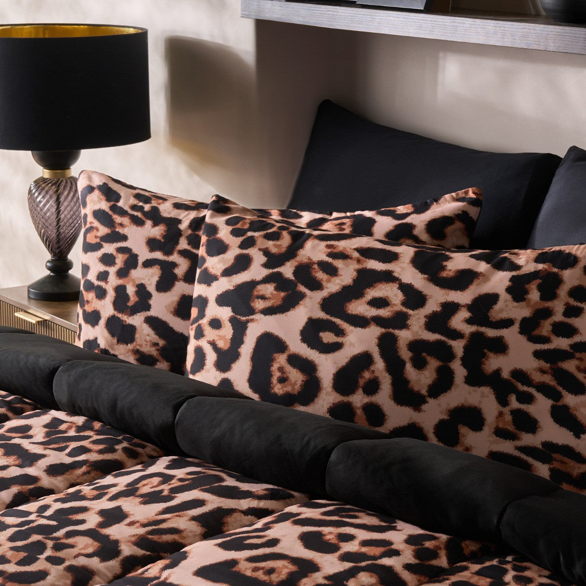 Leopard Print Coverless 10.5 Tog Duvet Set - Natural - Truly Yours