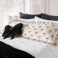 Bow Print Frill Edge Bolster Pillow - Truly Yours