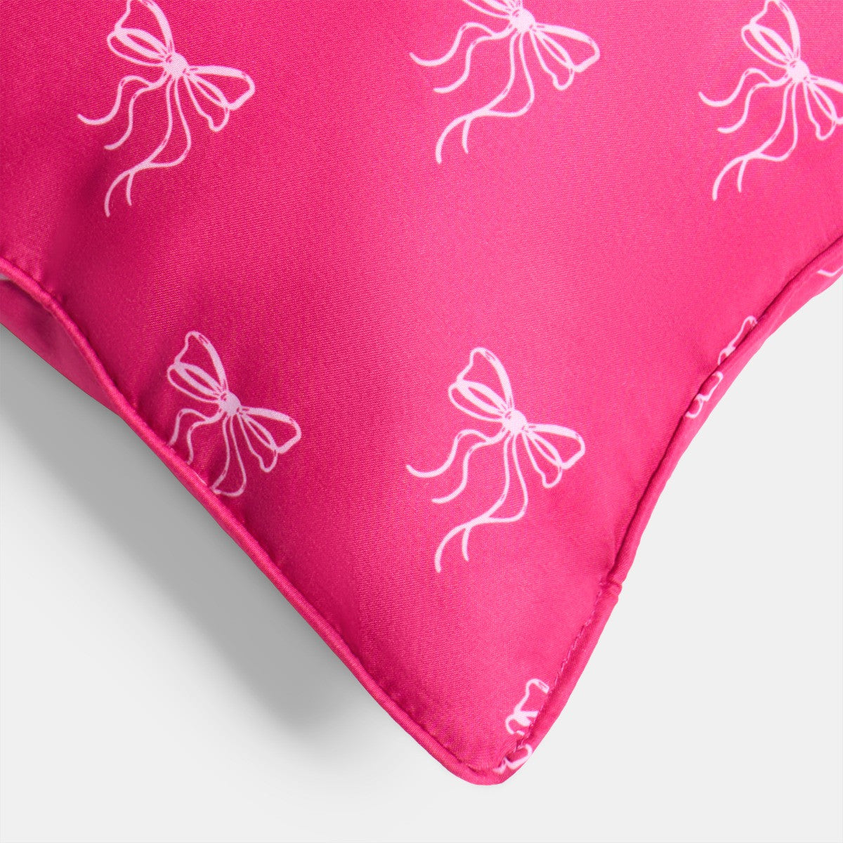 Kids Bow Print Bolster Pillow - Hot Pink - Truly Yours