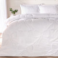 Diamond Bow Quilted Coverless 7.5 Tog Duvet Set - White
