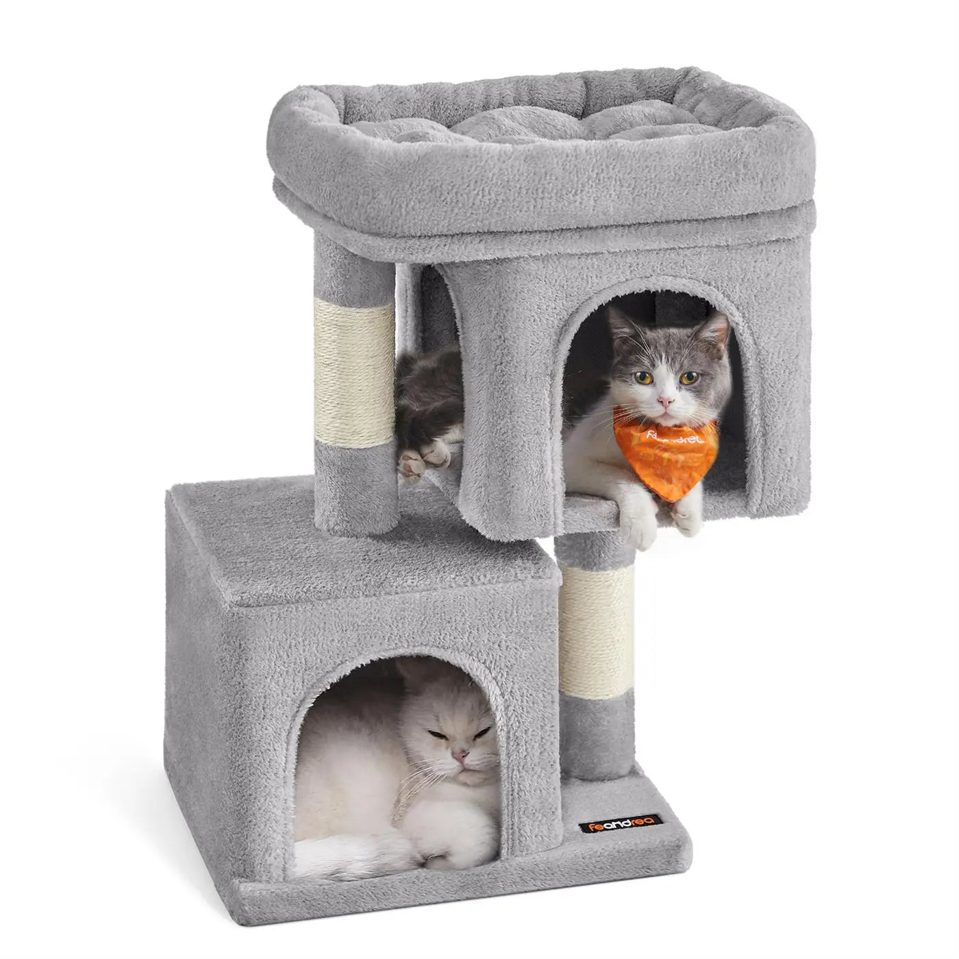 Feandrea Cat Tree, Condo for Kittens up to 3kg, 2 Cat Caves
