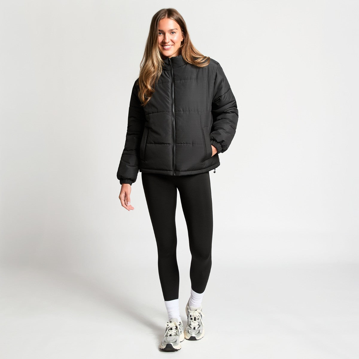 Basic Funnel Neck Puffer Jacket