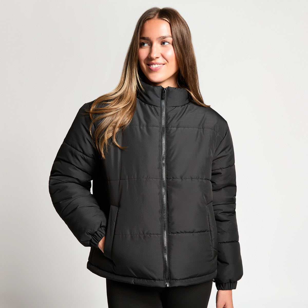 Basic Funnel Neck Puffer Jacket