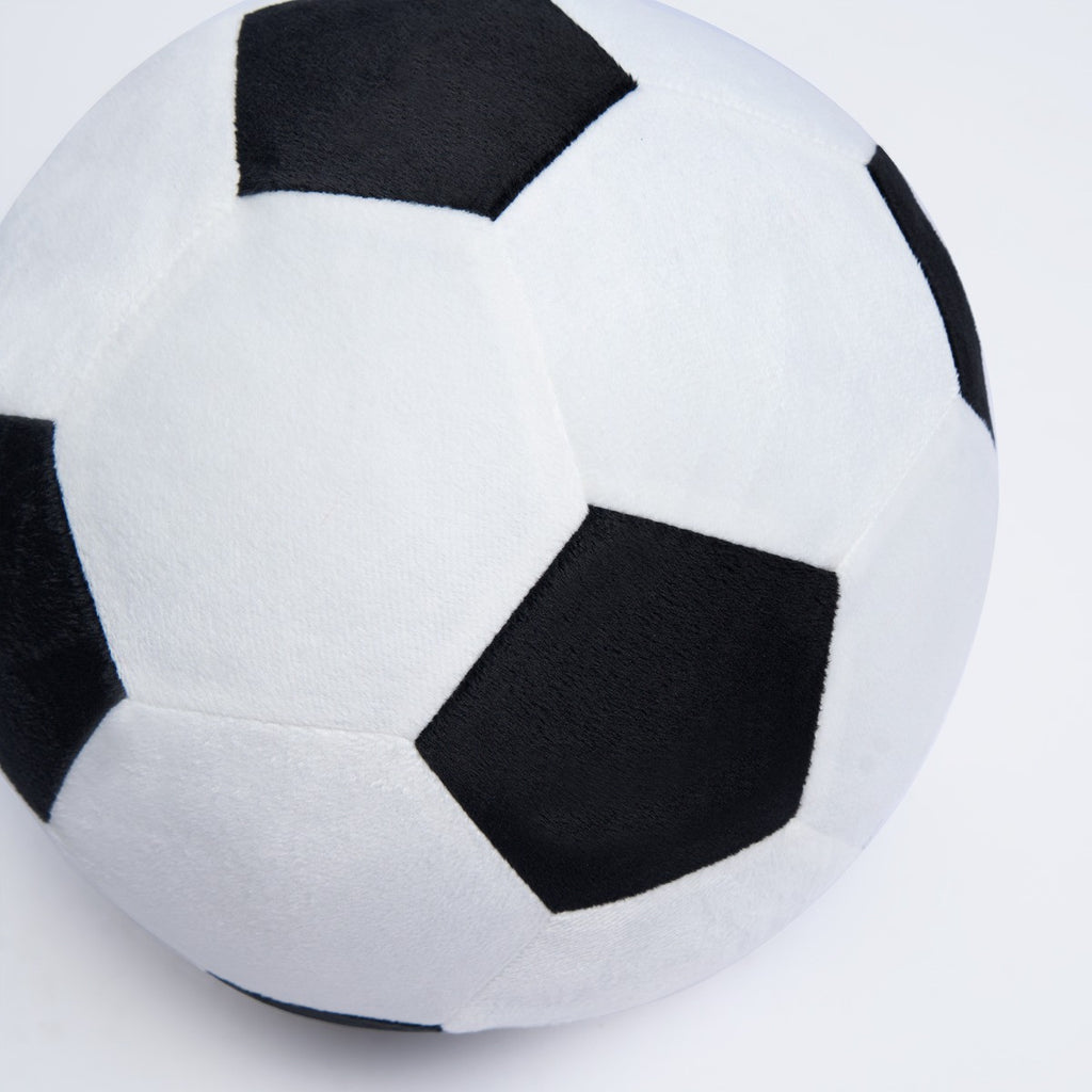 Football Shaped Scatter Cushion - Black/White - Truly Yours