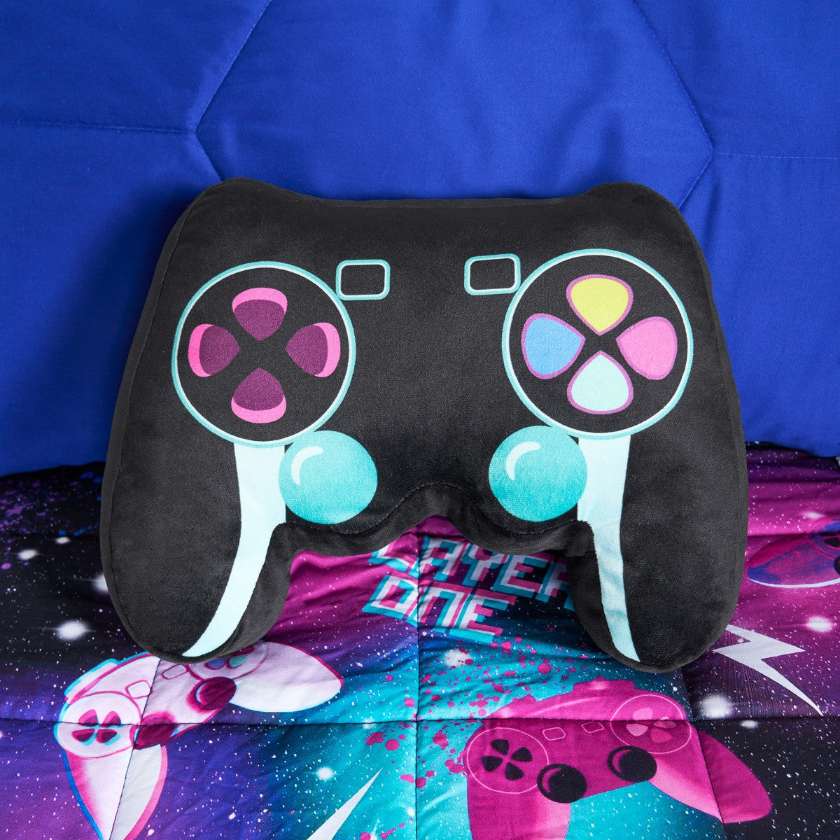 Console Remote Shaped Gamer Cushion - Black