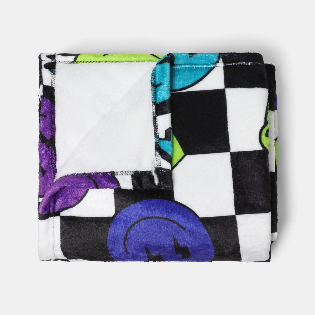 Gaming Checkerboard Print Fleece Throw - Multi