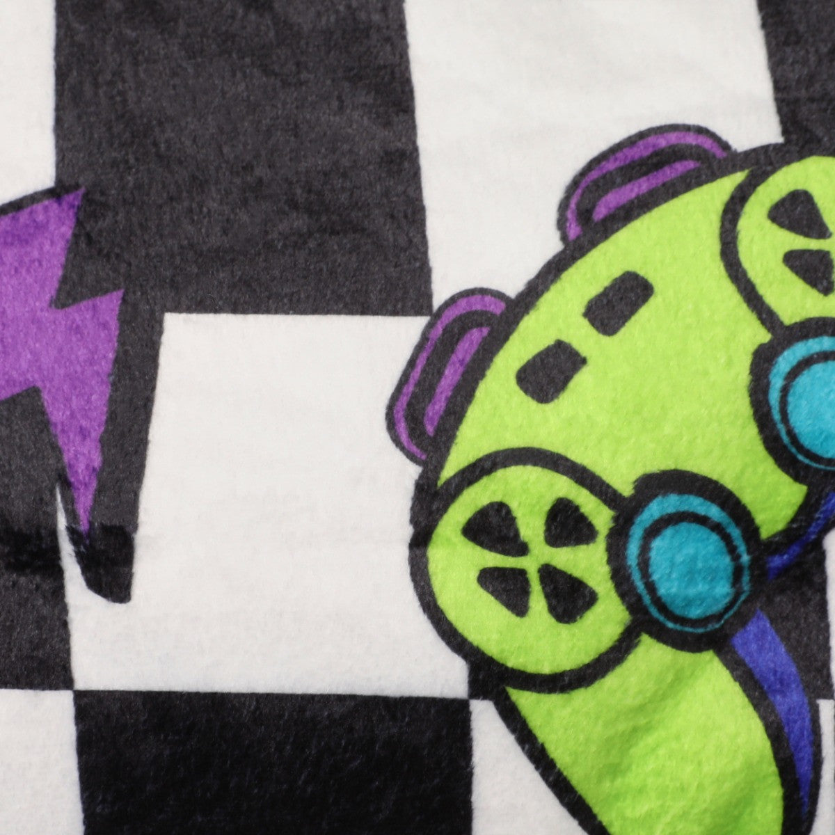 Gaming Checkerboard Print Fleece Throw - Multi