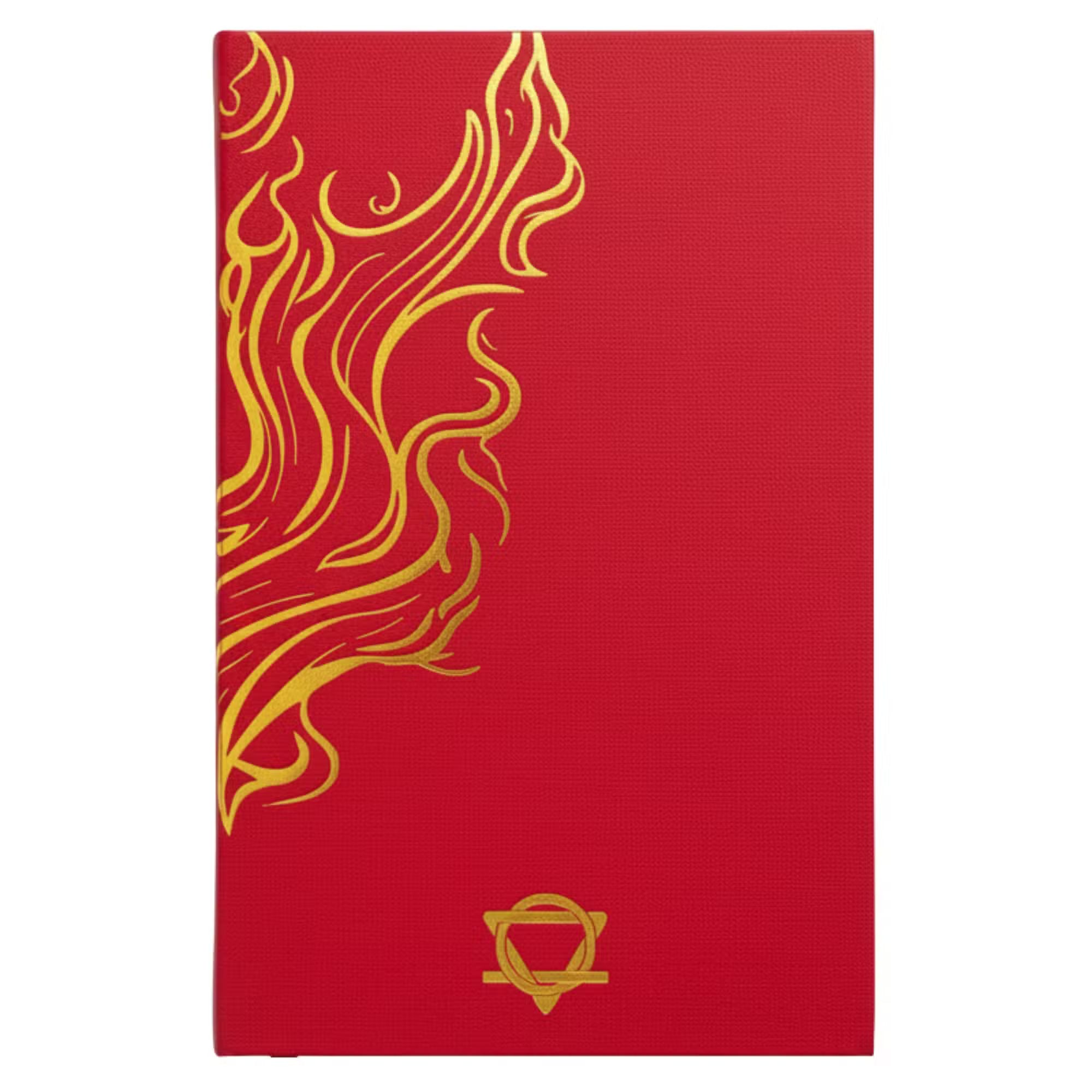 Red Wellness Journal - 120 pages - Golden Mandala and Lotus Notebook