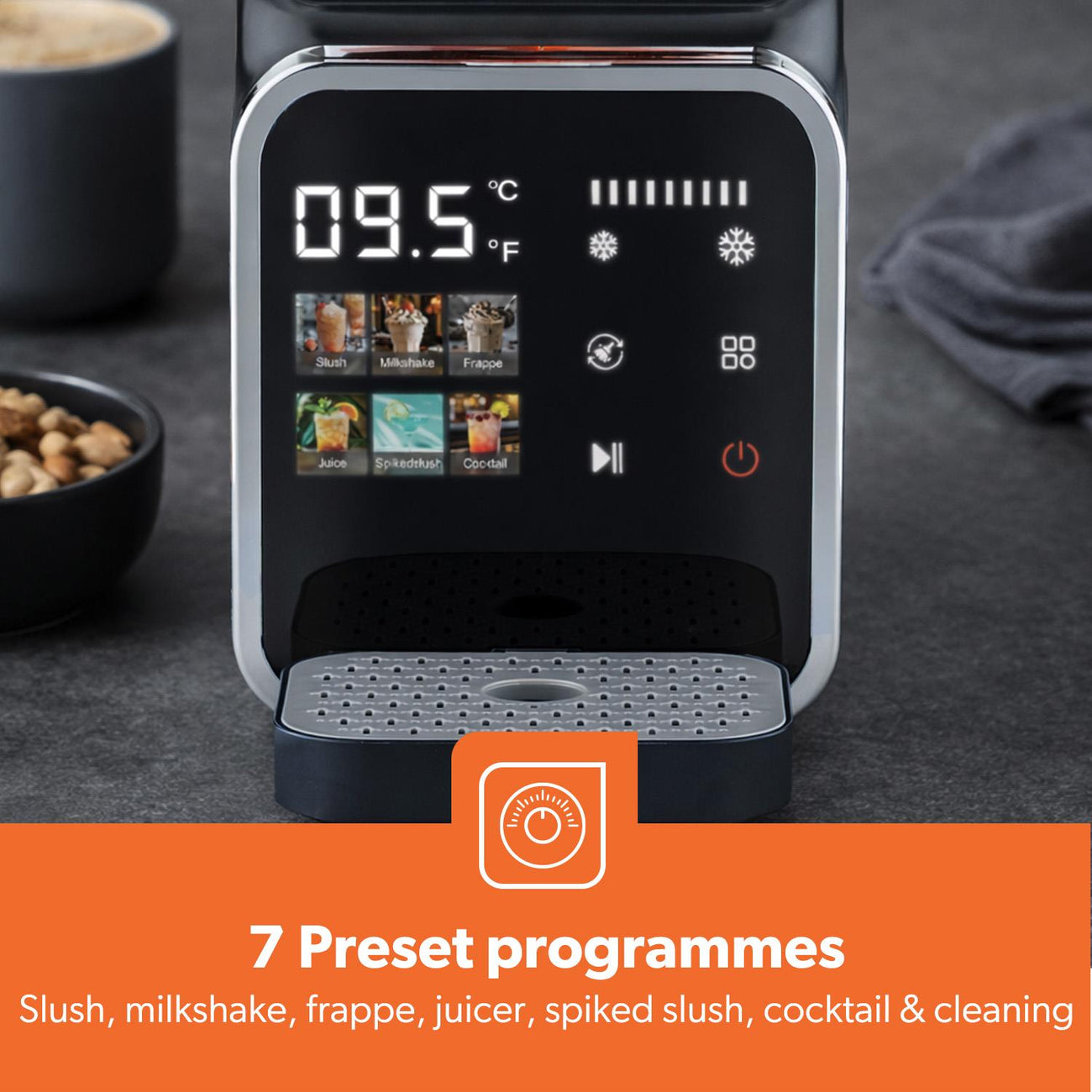 1.8L Slush Machine Touchscreen Icy Drink Maker For Icy Drinks & Cocktails - Truly Yours