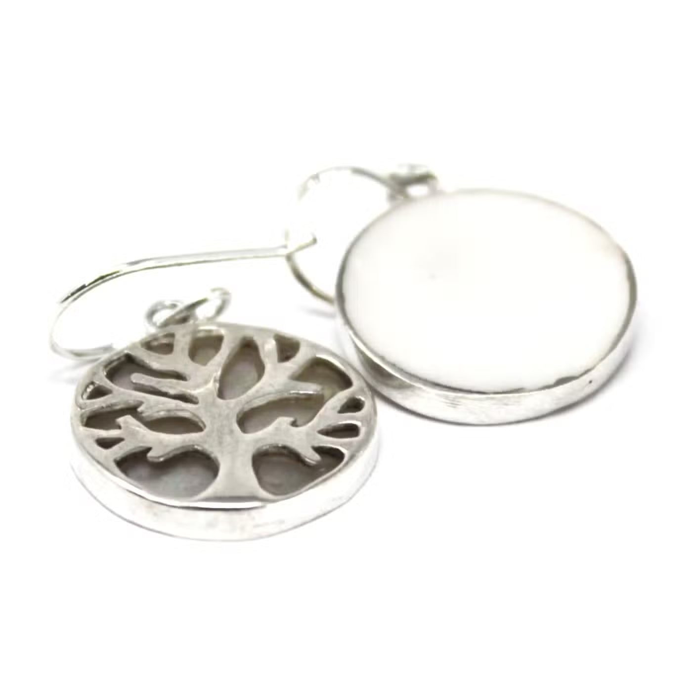 Tree of Life Silver Earrings 15mm - Mother of Pearl - Truly Yours