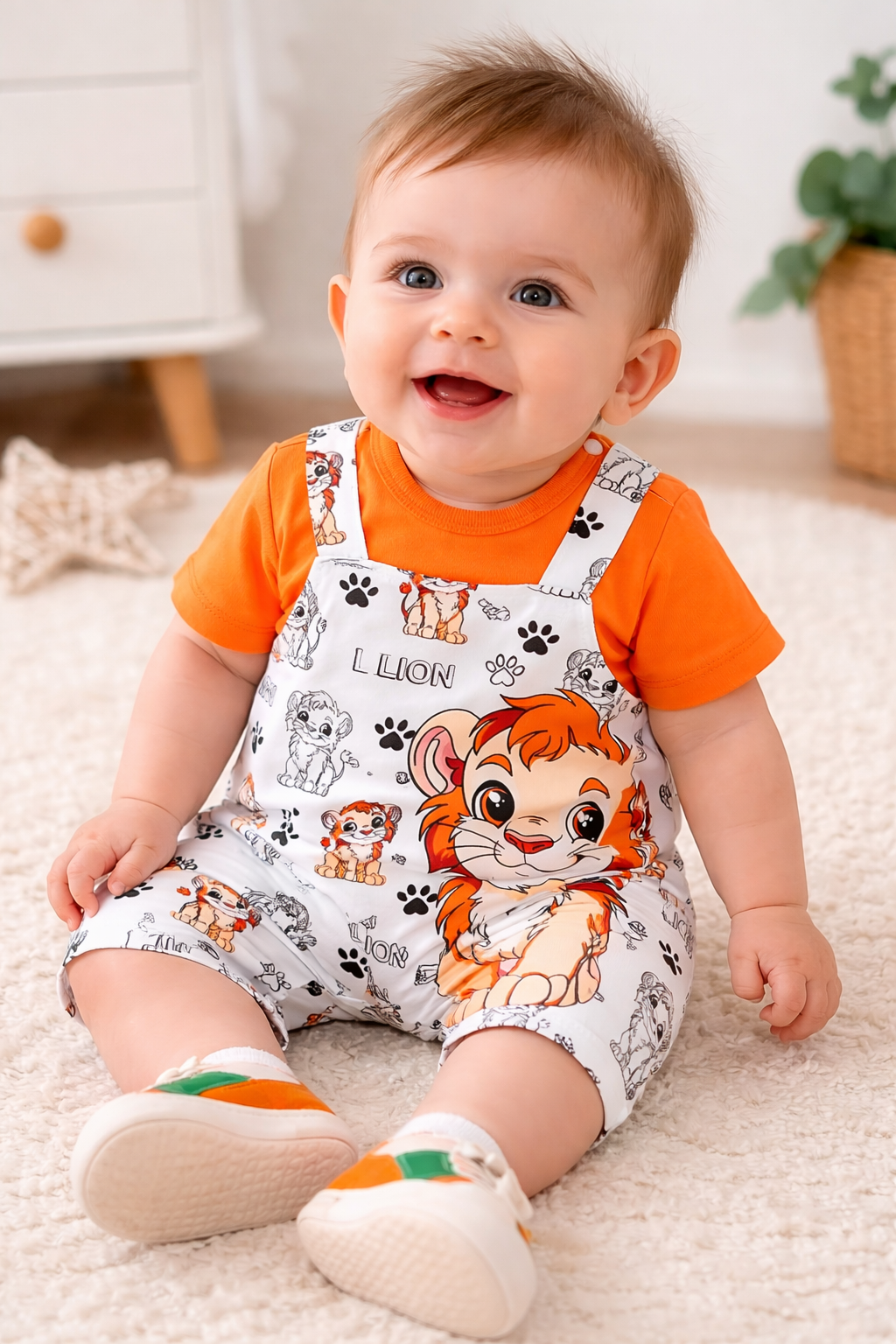 Adorable Lion or Duck Baby Outfit Set – Cartoon Romper & T-Shirt for Boys & Girls - Truly Yours