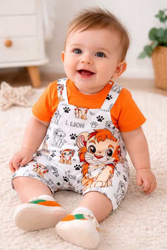 Adorable Lion or Duck Baby Outfit Set – Cartoon Romper & T-Shirt for Boys & Girls - Truly Yours
