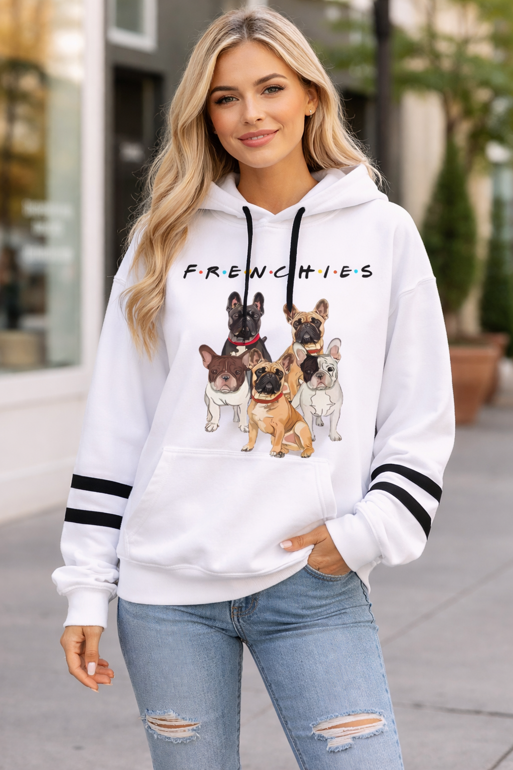 Frenchie Friends Graphic Hoodie