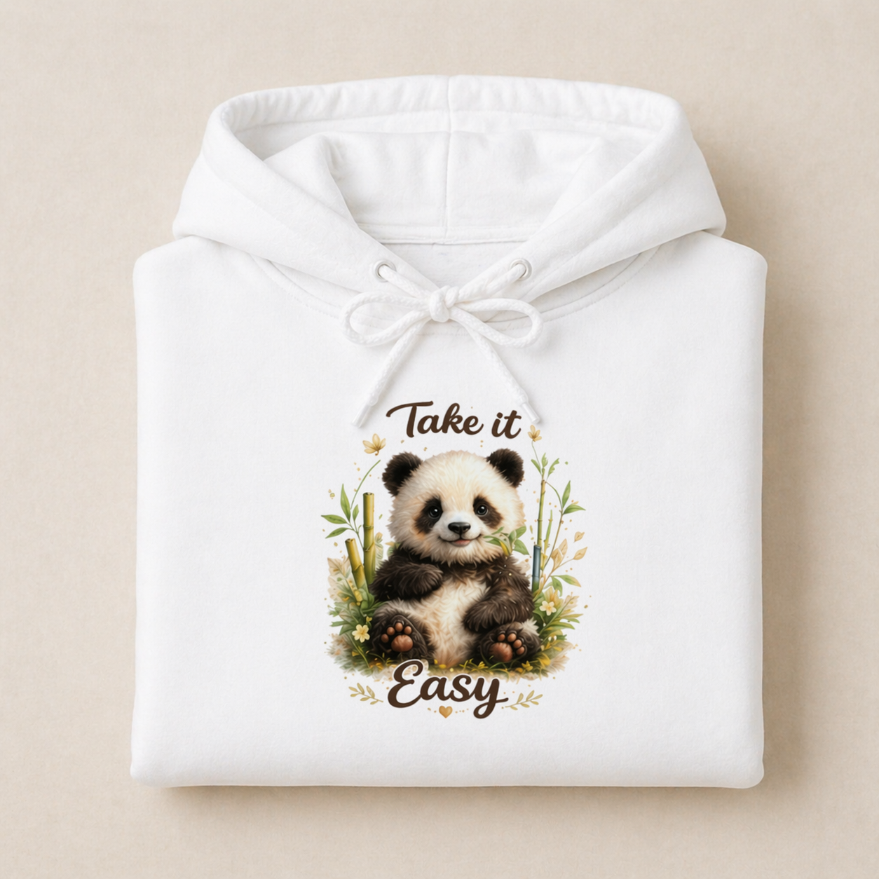 Cute Panda “Take It Easy” Hoodie - Truly Yours