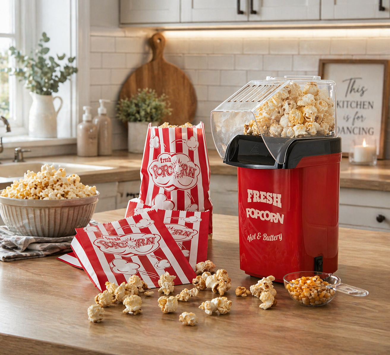 Global Gizmos Electric Hot Air Popcorn Machine