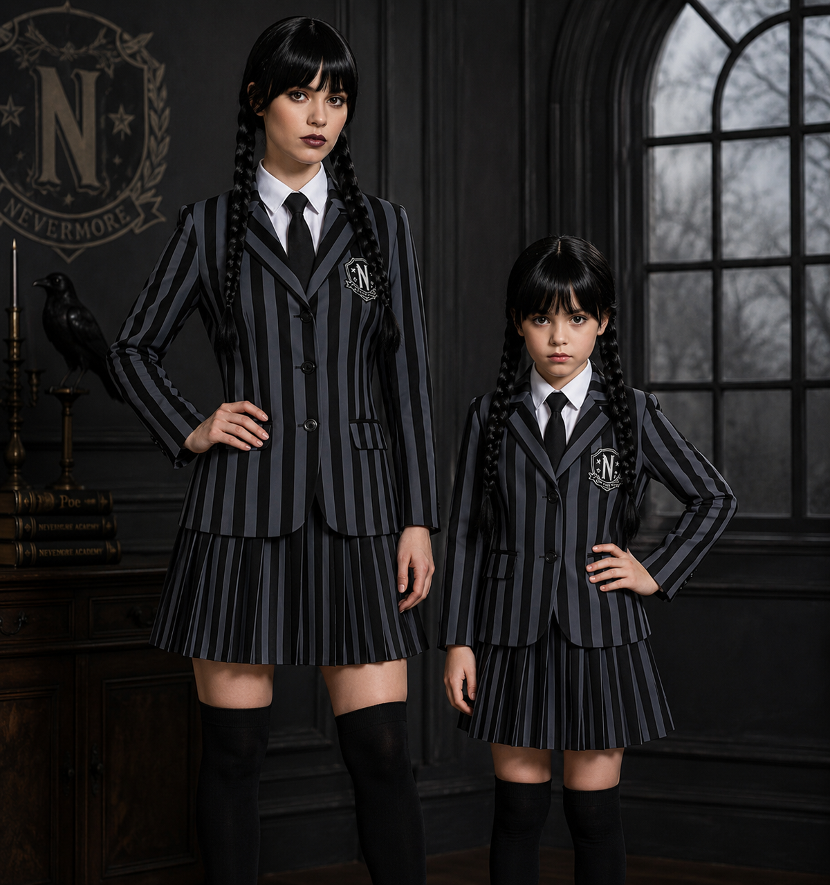 Wednesday Addams Cosplay Costume Set