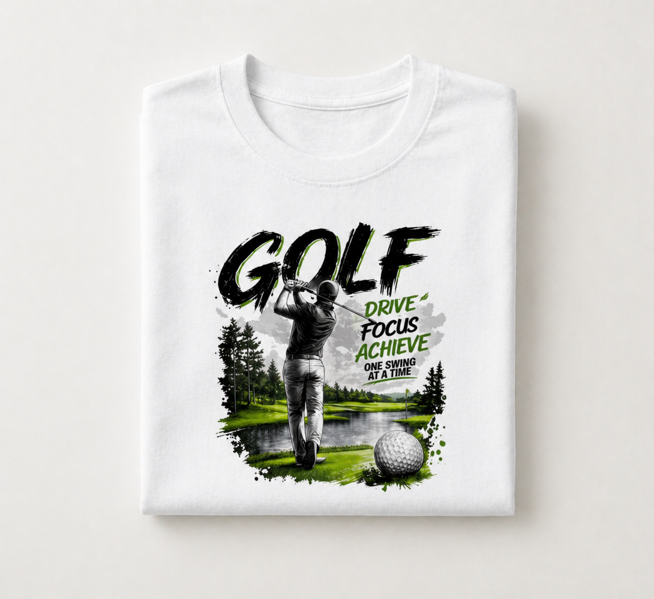 Golf Drive Focus Achieve Graphic T-Shirt - Truly Yours
