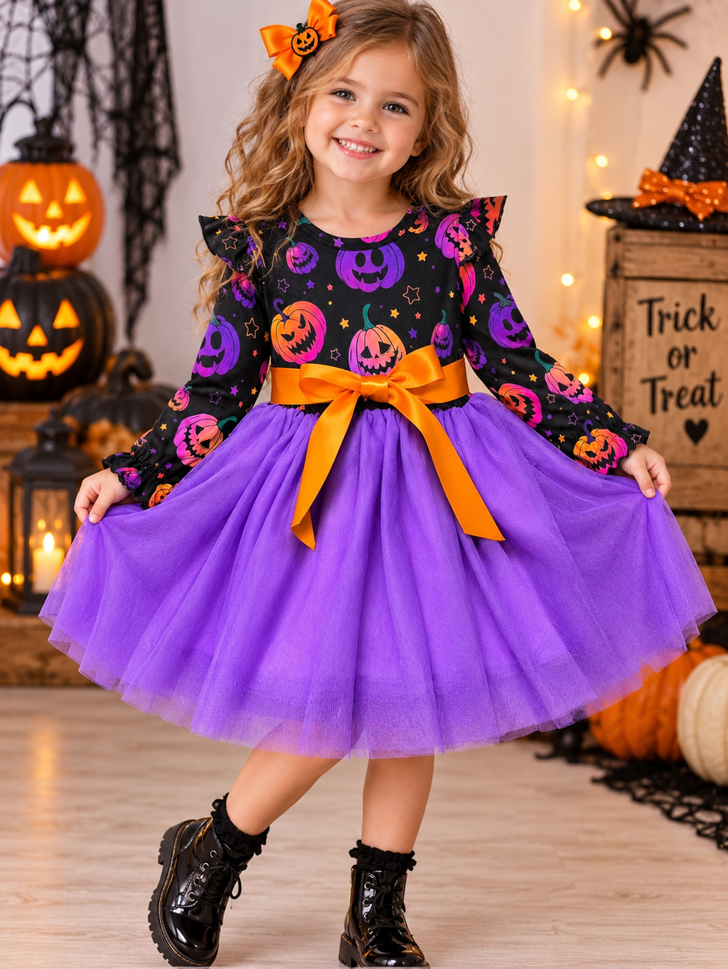 Halloween Pumpkin Tutu Dress