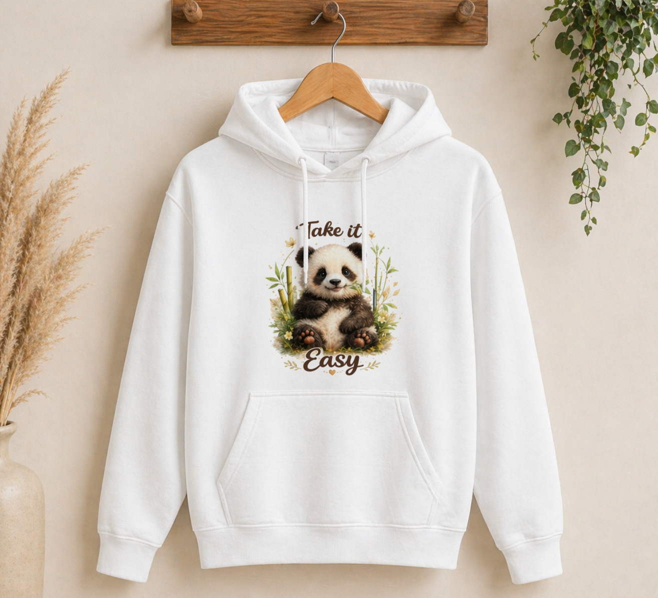 Cute Panda “Take It Easy” Hoodie