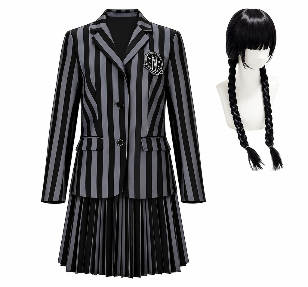 Wednesday Addams Cosplay Costume Set