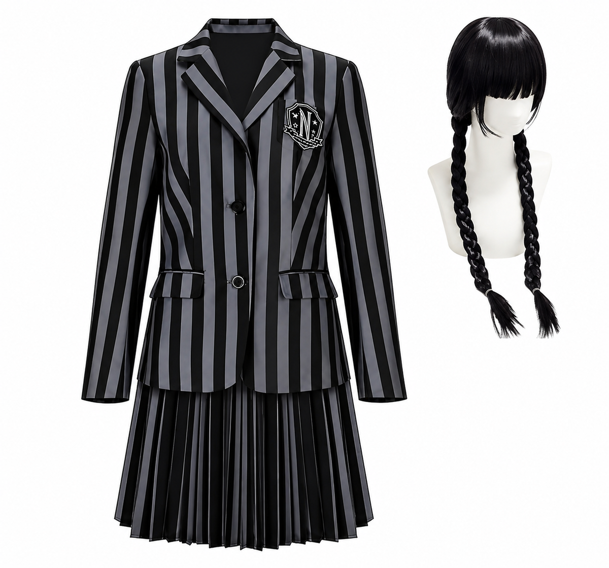 Wednesday Addams Cosplay Costume Set