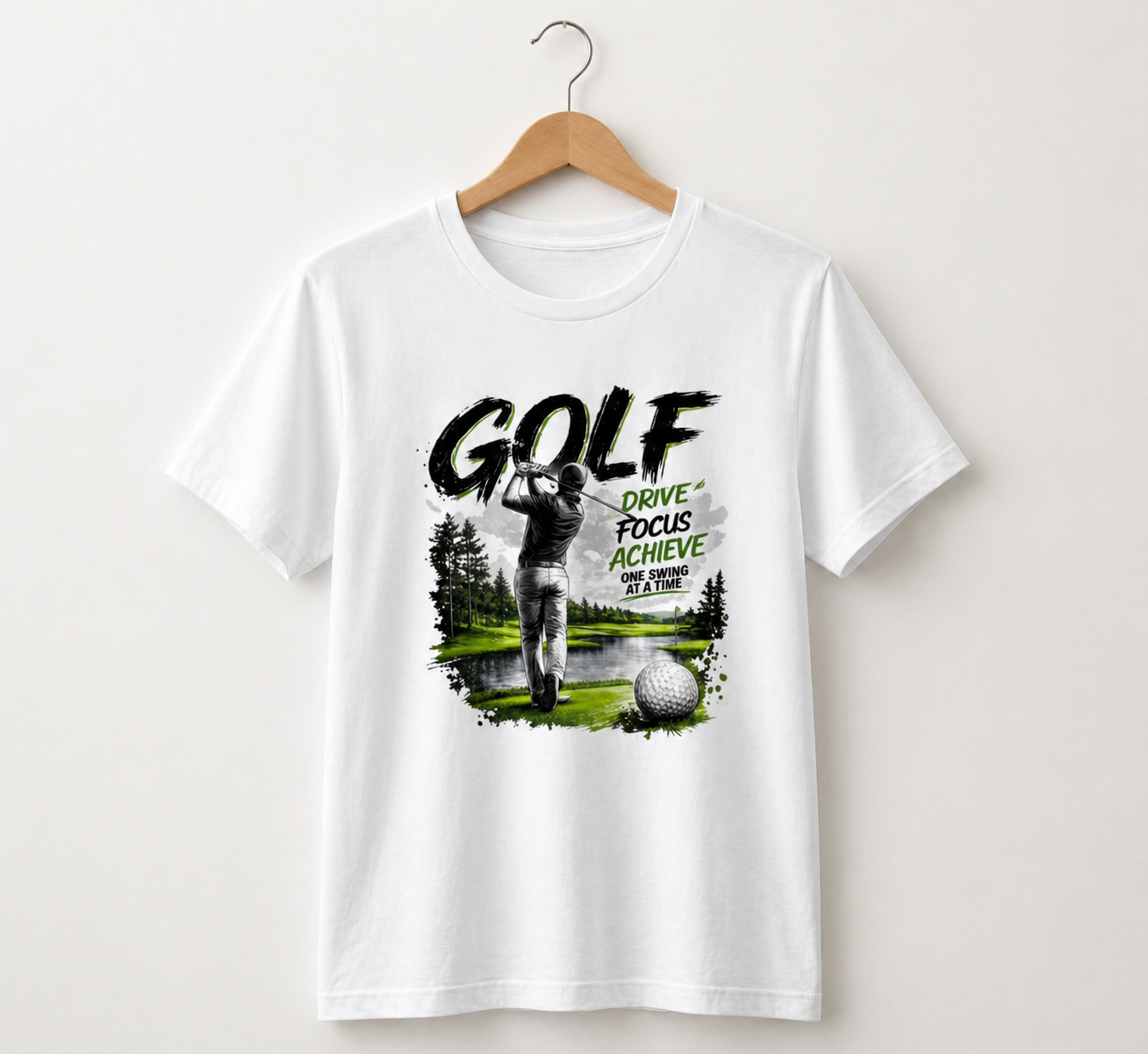 Golf Drive Focus Achieve Graphic T-Shirt