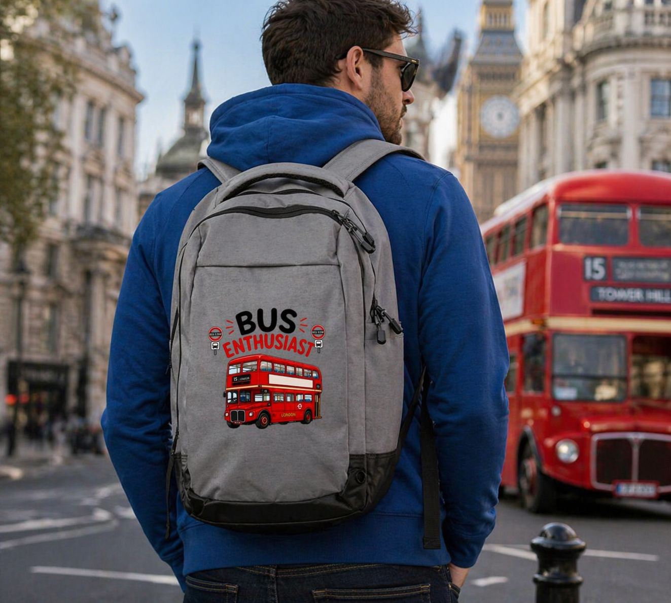 Bus Enthusiast Backpack – London Double Decker Design
