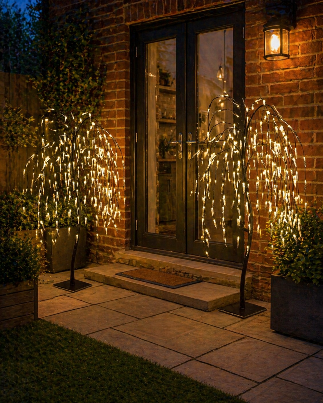 5 FT Weeping Willow Tree Outdoor Decorations 240 LED Solar Powered