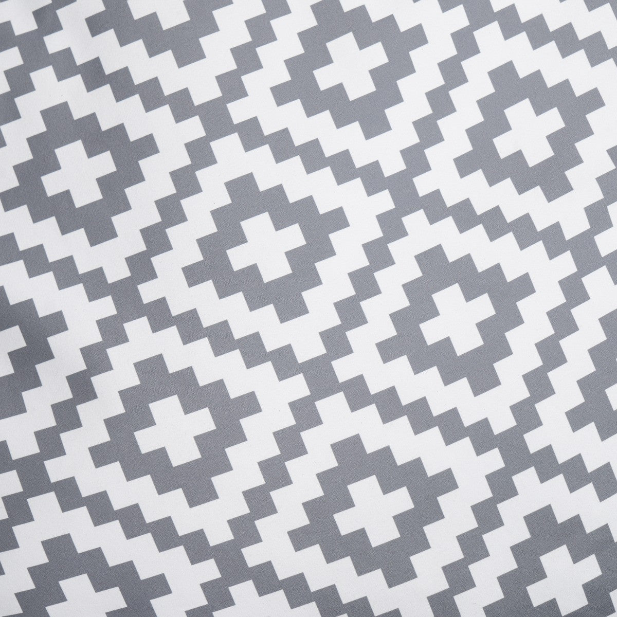 Indoor/Outdoor Round Geometric Filled Cushion - Grey In Cushion