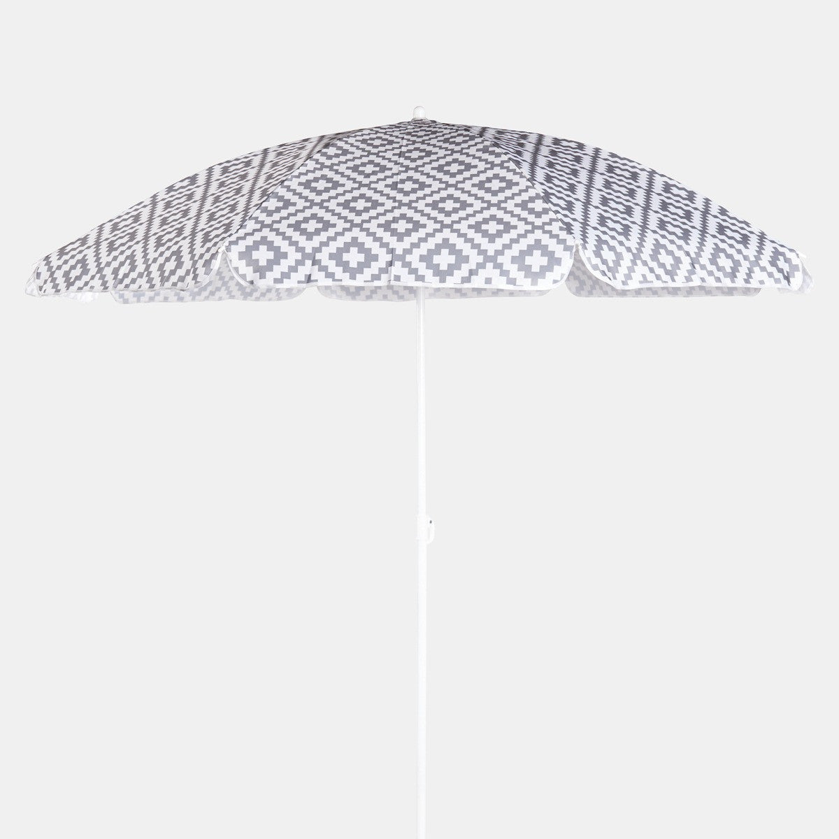Geometric Print Outdoor Parasol - Grey - Truly Yours