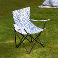 Foldable Geometric Camping Chair - Grey Chair