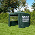 Small Water Resistant Gazebo with Sides - Green Gazebo