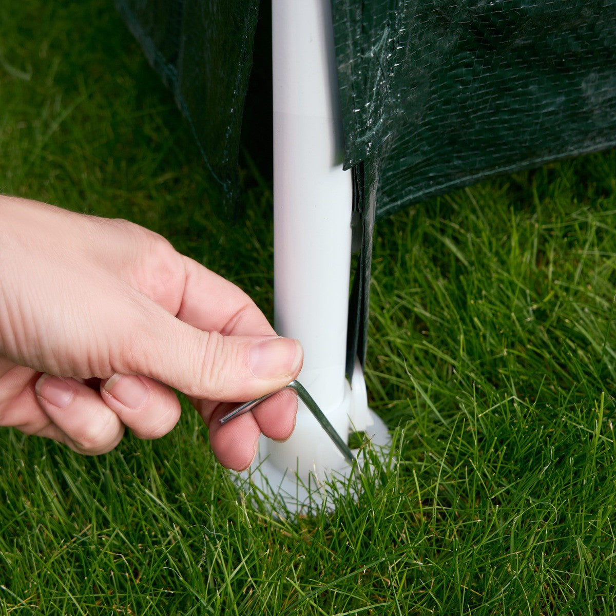 Small Water Resistant Gazebo with Sides - Green Gazebo