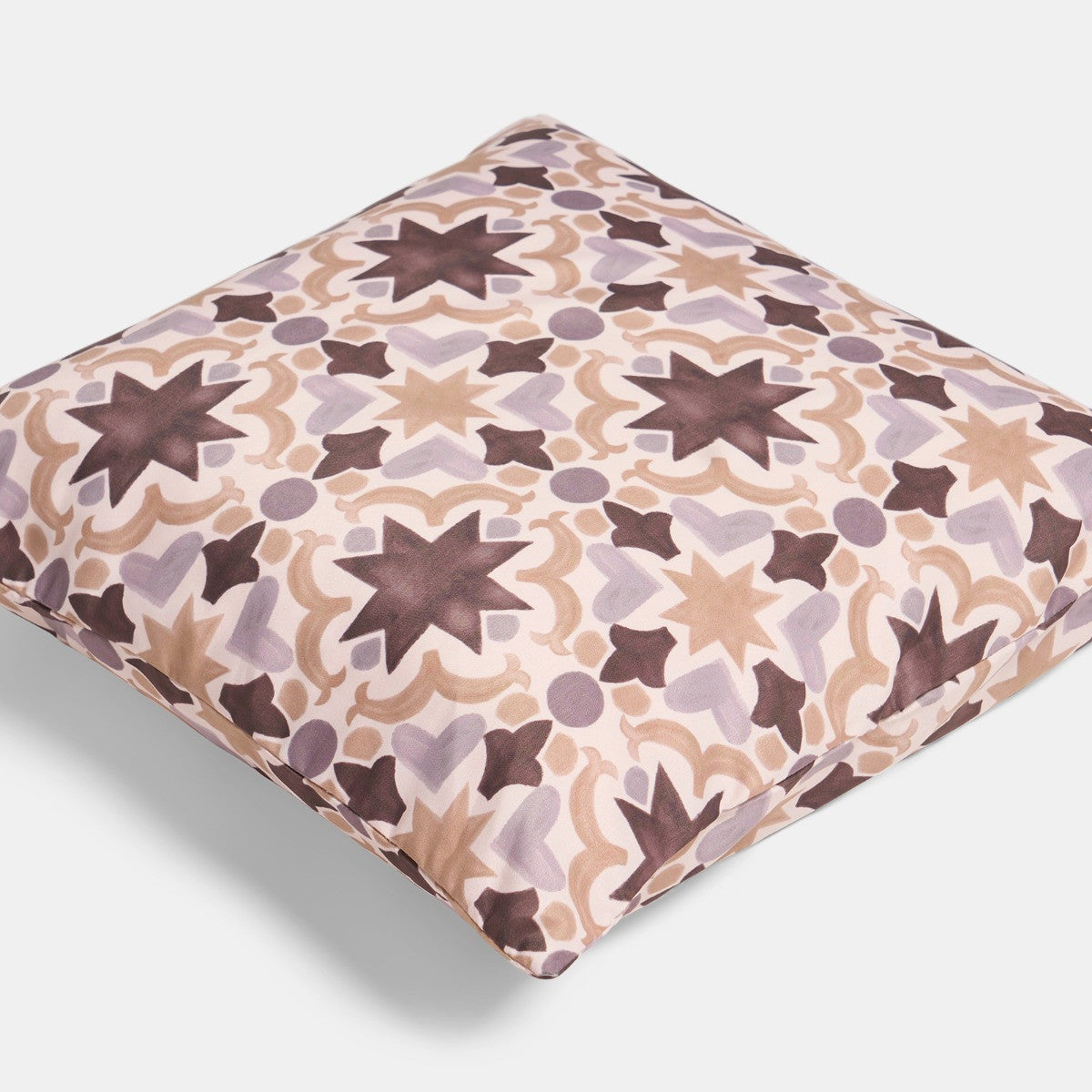 Indoor/Outdoor Tile Print Cushion Covers - Natural