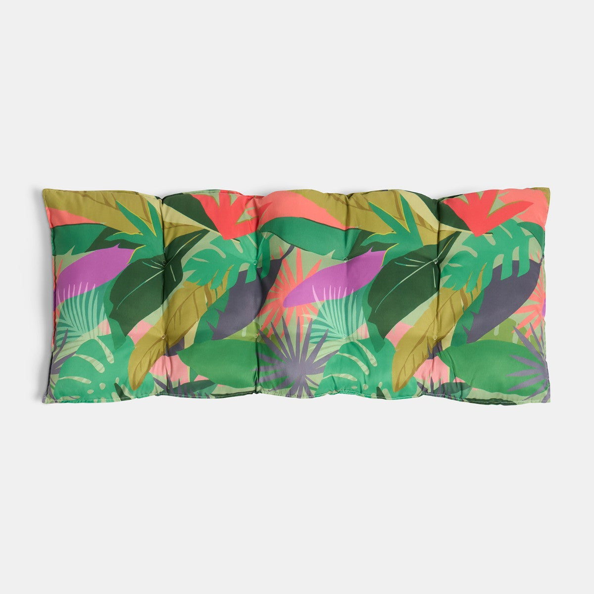 2-Seater Indoor/Outdoor Palm Print Bench Pad - Green - Truly Yours