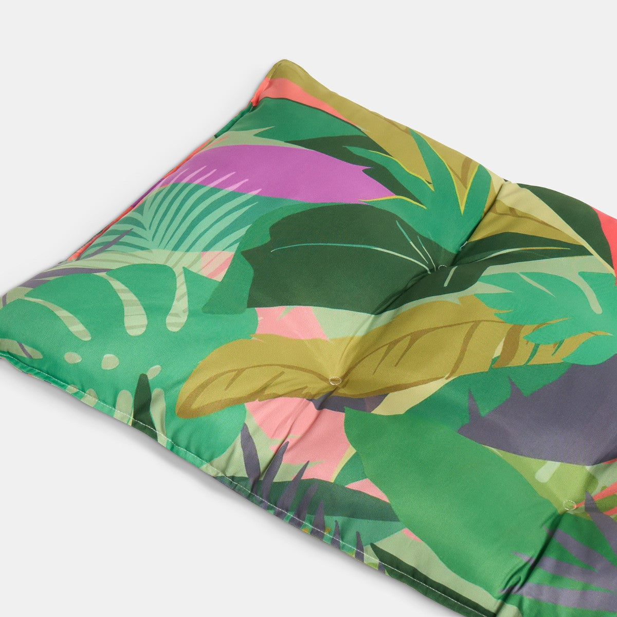 2-Seater Indoor/Outdoor Palm Print Bench Pad - Green - Truly Yours