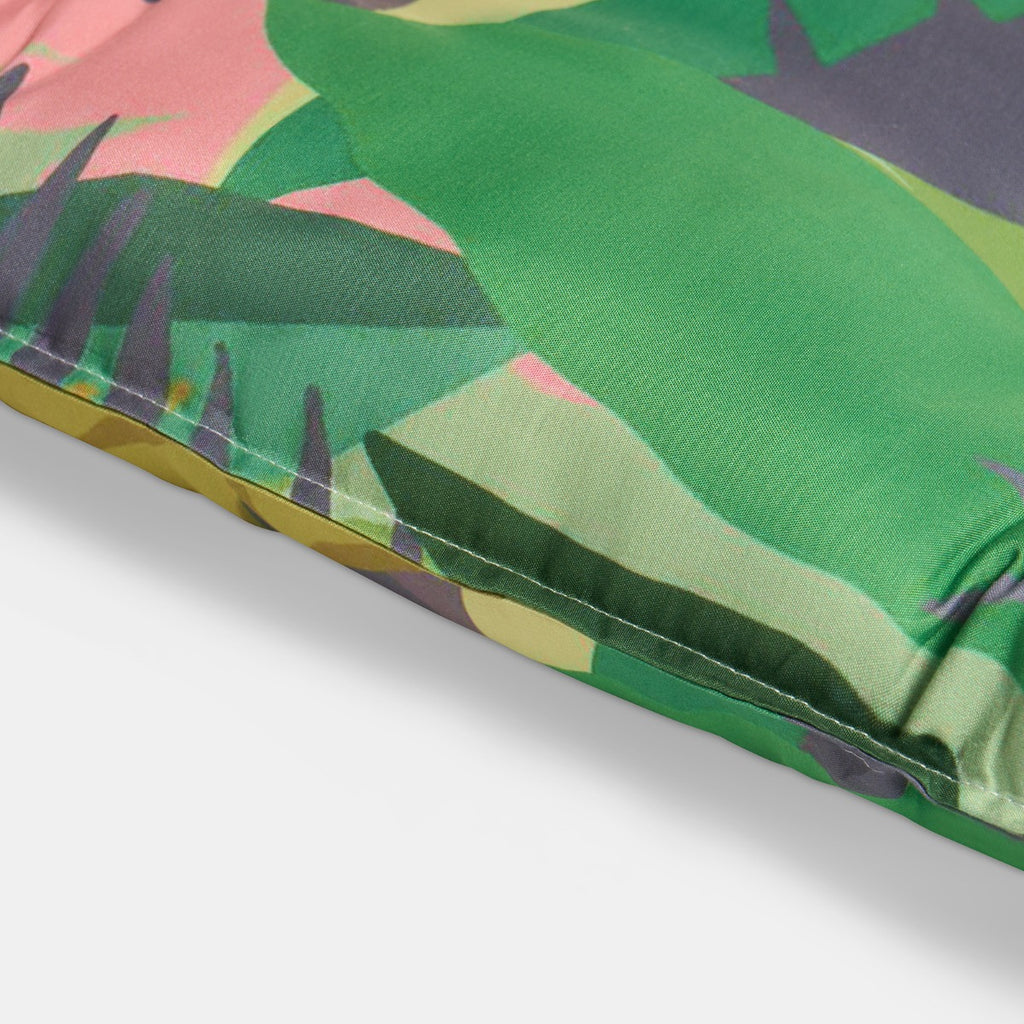 2-Seater Indoor/Outdoor Palm Print Bench Pad - Green - Truly Yours