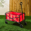 Stripe Print Foldable Camping Trolly - Orange/Pink - Truly Yours