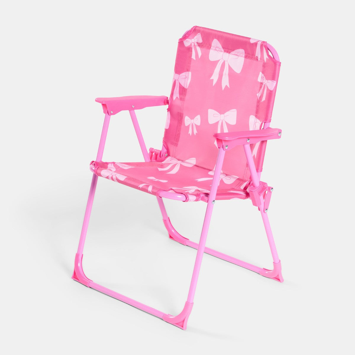 Kids Bow Print Bistro Set with Parasol - Hot Pink Bistro set