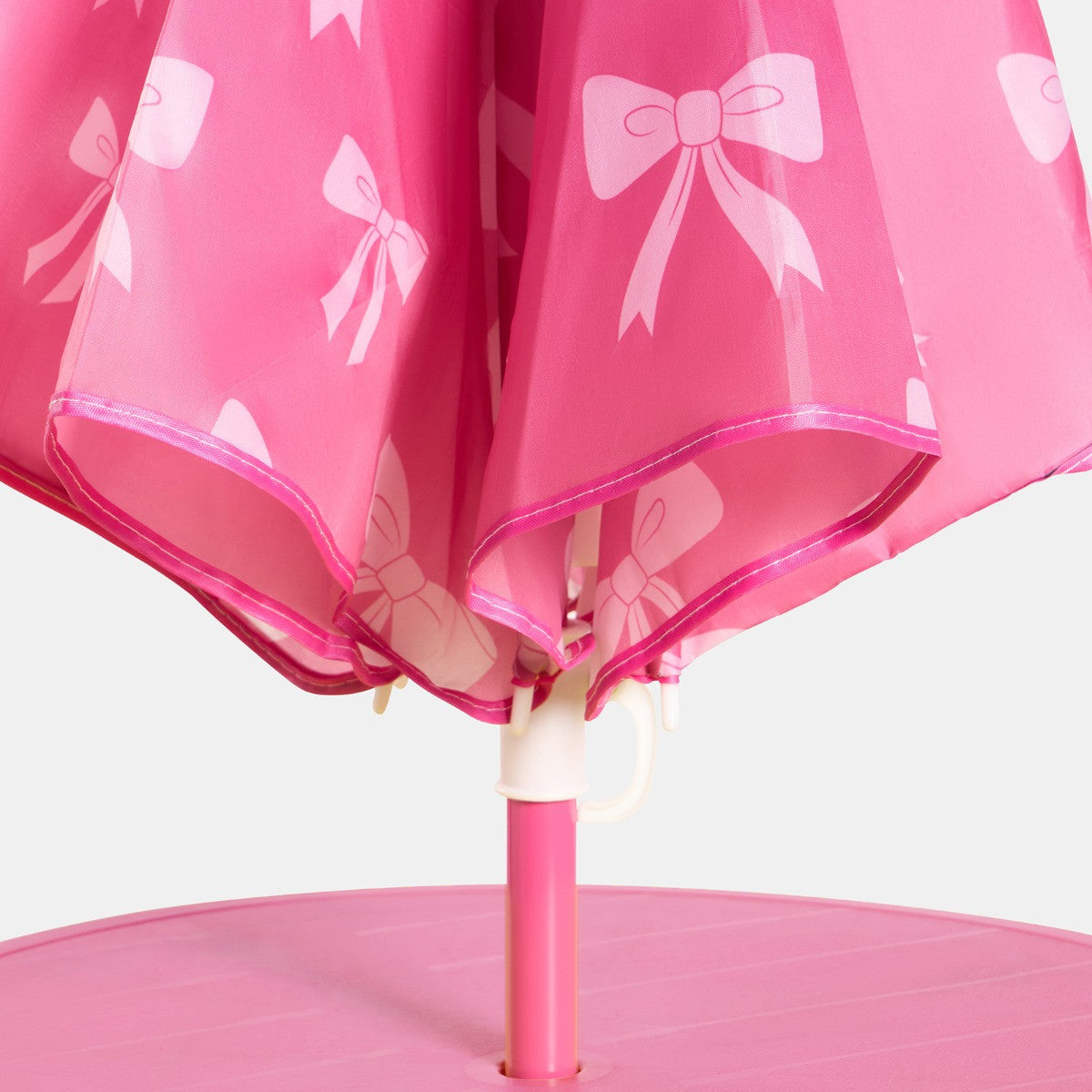 Kids Bow Print Bistro Set with Parasol - Hot Pink Bistro set