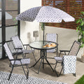 6-Piece Geometric Patio Set - Grey Patio set
